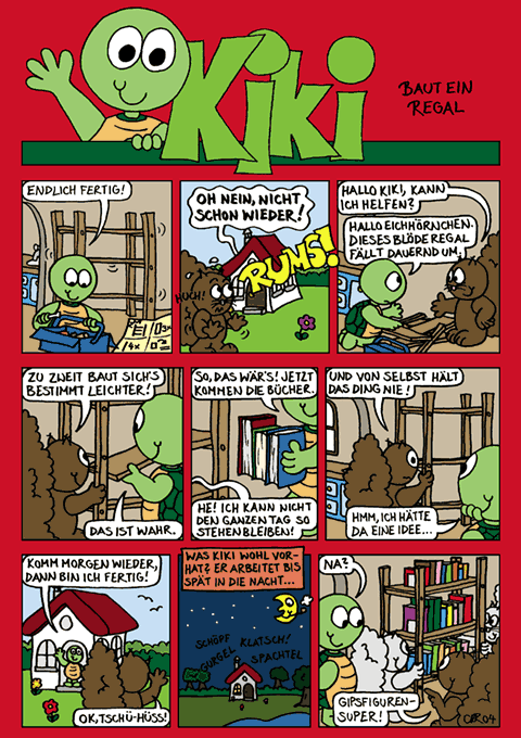 Kiki baut ein Regal