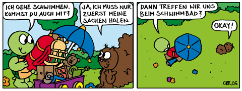 Kiki geht schwimmen
