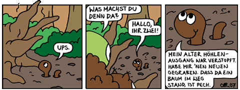 Verstopfter Hoehlenausgang!