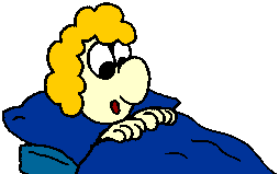 Sarah im Bett