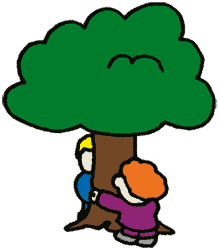 Kinder verstecken sich