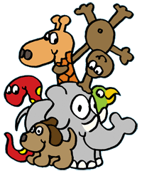 Ein Haufen Tiere